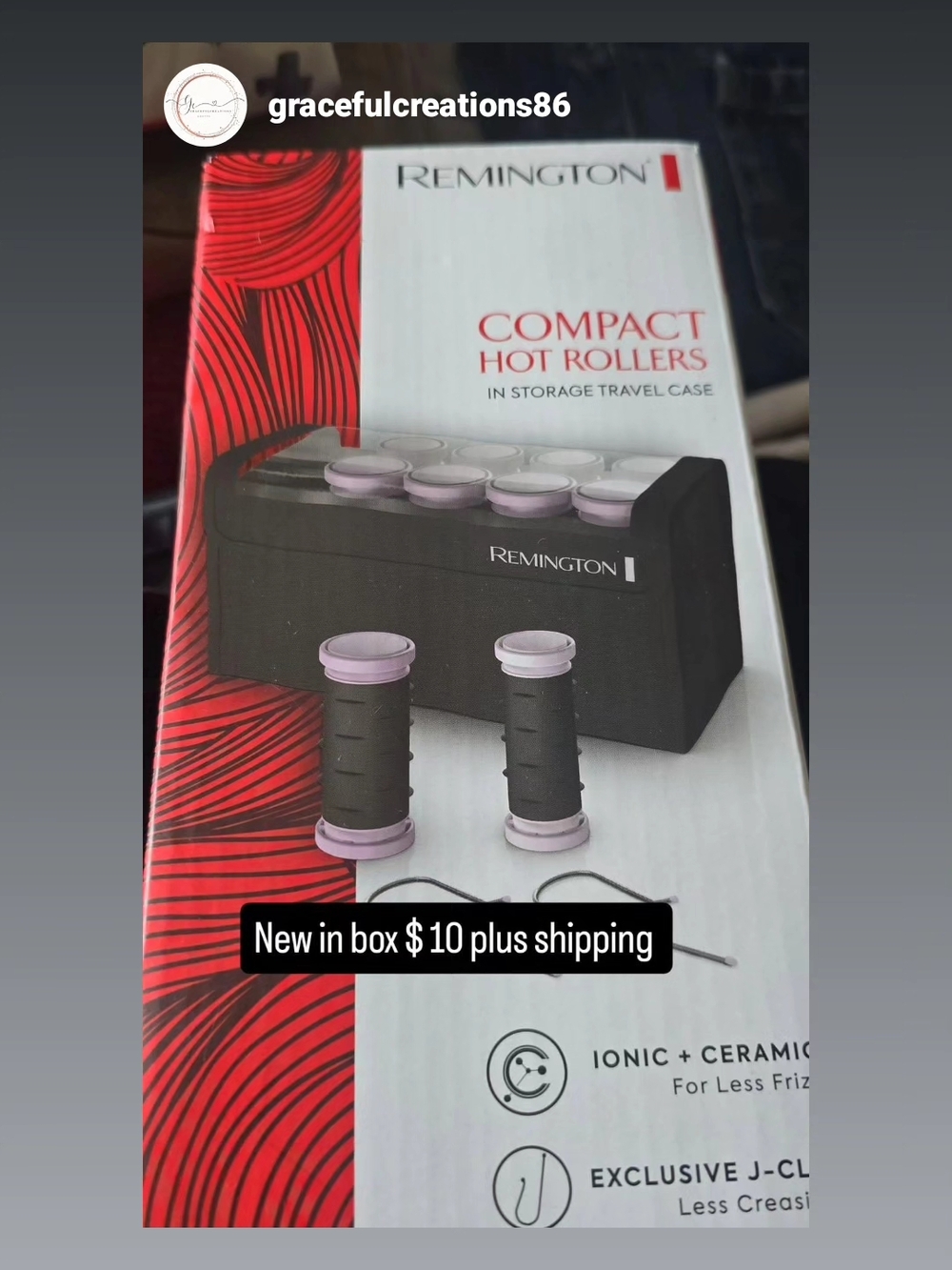 Remington Black Hot Rollers with Light Purple Accents